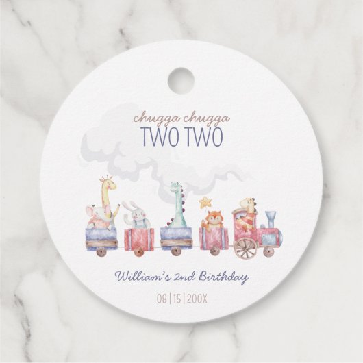 Speelgoed Train All Aboard Verjaardag Uitnodigen, Bedankjes Labels (Achterkant)