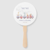 Speelgoed Train All Aboard Verjaardag Uitnodigen, Handwaaier (Achterkant)