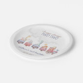 Speelgoed Train All Aboard Verjaardag Uitnodigen, Papieren Bordje (Gekanteld)