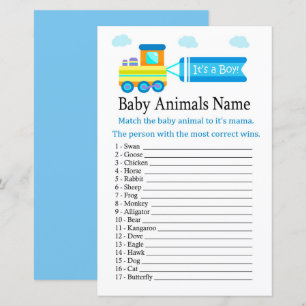 Speelgoed Train Baby Animals Name Game