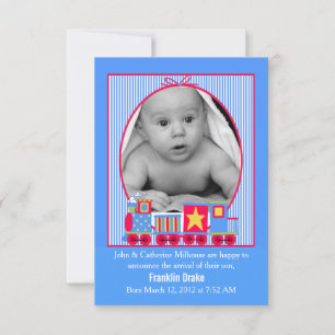 Speelgoed Train Baby Boys Geboorte Aankondiging Fo