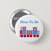 Speelgoed Train Baby shower mammie Pin Button (Voorkant /achterkant)