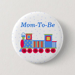 Speelgoed Train Baby shower mammie Pin Button