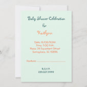 Speelgoed Train Baby shower uitnodiging (Achterkant)