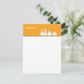 Speelgoed Train Birthday Hartelijk dank Bedankkaart (Staand voorkant)