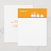 Speelgoed Train Birthday Hartelijk dank Bedankkaart (Voorkant / Achterkant)