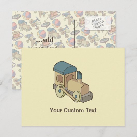 Speelgoed trein briefkaart (Voorkant / Achterkant)