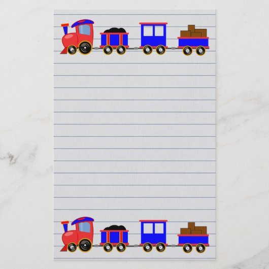 Speelgoed Trein Briefpapier (Voorkant)