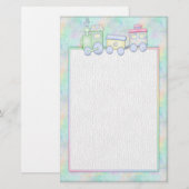 Speelgoed-trein - kantoorbenodigdheden briefpapier (Voorkant / Achterkant)