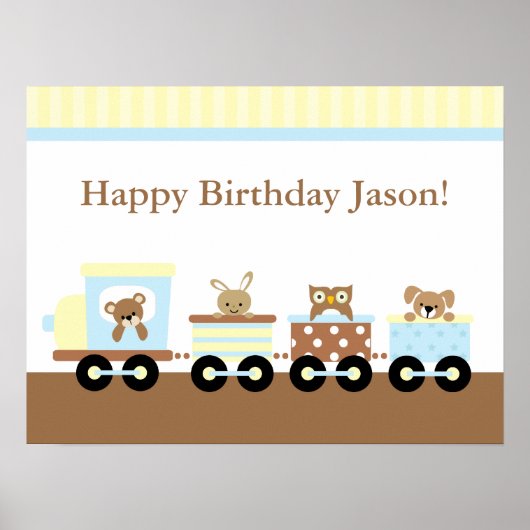 Speelgoed Trein Kinderen Muur Kunst Poster (Voorkant)