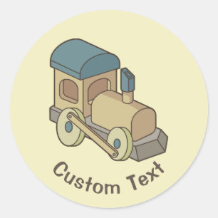 Speelgoed trein ronde sticker