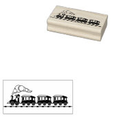 Speelgoed trein 	rubberstempel (Gestempeld)