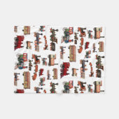  Speelgoed Treinkleurig treinpatroon Fleece Deken (Voorkant (Horizontaal))