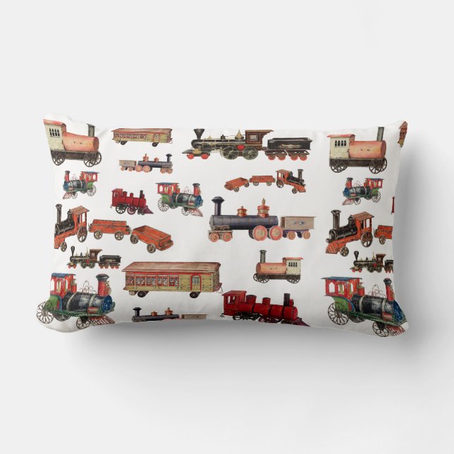  Speelgoed Treinkleurig treinpatroon Kussen (Voorkant)