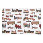 Speelgoed Treinkleurig treinpatroon Kussensloop (Voorkant-Links)