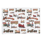 Speelgoed Treinkleurig treinpatroon Kussensloop (Voorkant-Rechts)