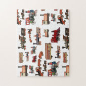  Speelgoed Treinkleurig treinpatroon Legpuzzel (Verticaal)