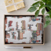  Speelgoed Treinkleurig treinpatroon Tissuepapier (Geschenk)