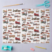  Speelgoed Treinkleurig treinpatroon Tissuepapier (Craft)