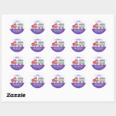 Speelgoed treintjes van Birthday Party Favor Ronde Sticker (Vel)