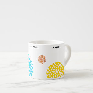 Speelgoed, trendy, cool, leuk, modern gestippelde  espresso kop