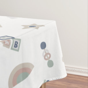 Speelgoed van hout van moderne en trendy baby tafelkleed