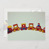 Speelgoed van kunststoftreinen voor kinderen briefkaart (Voorkant / Achterkant)