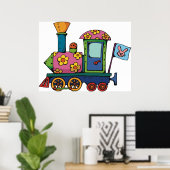 Speelgoed-ventilatortrein Poster (Thuiskantoor)