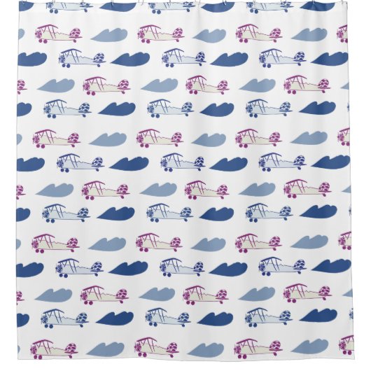 Speelgoed-vliegtuig met douchegordijn (Voorkant)