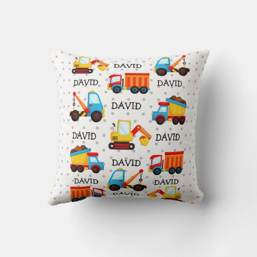 Speelgoed voor baby-jongen voor constructiedoelein kussen (Achterkant)