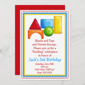 Speelgoed voor bouwstenen kaart (Voorkant / Achterkant)