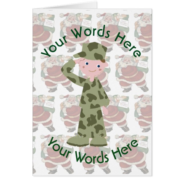 Speelgoed White Soldaat Custom Kerstmis (Voorkant)