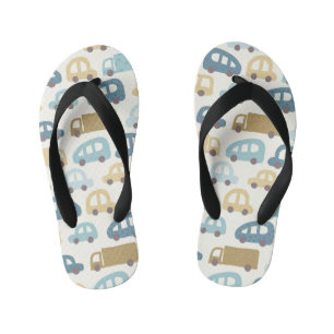 Speelgoedauto's & Vrachtwagens Stofblauw Beige Kinder Teenslippers