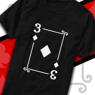 Speelgoedkostuum Drie Kaart 3 van diamanten T-shirt