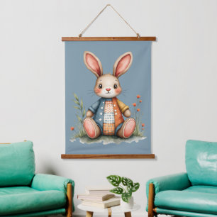 Speelgoedlappendeken Bunny Cottagecore Woodland Hangend Wandkleed