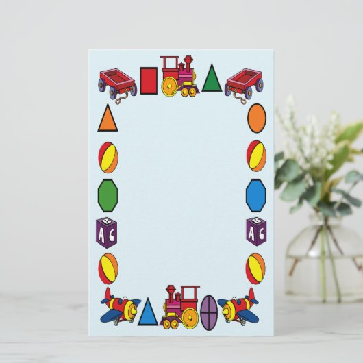 Speelgoedpapier Briefpapier (Staand voorkant)