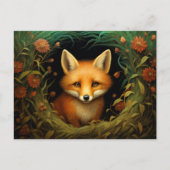 Speelgoedvogel in Floral Meadow Feestdagenkaart (Voorkant)