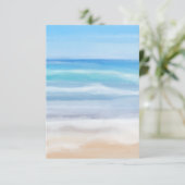 Speelgolven op een zonnige dag in het strand kaart (Staand voorkant)