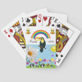 Speelkaart Deck Bumblebee Parrot Rabbit Sun Pokerkaarten (Achterkant)