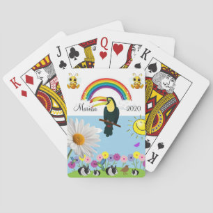 Speelkaart Deck Bumblebee Parrot Rabbit Sun Pokerkaarten