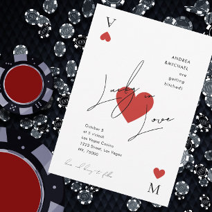Speelkaart Hart Vegas Casino Trouw Uitnodiging