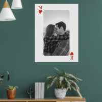 Speelkaart Koppel Foto Romantische Liefde Hart Cad