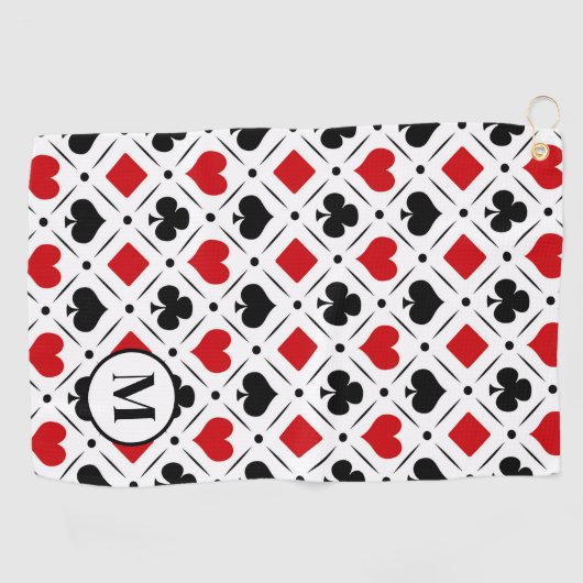 Speelkaart past bij symbolen golfhanddoek (Horizontaal)