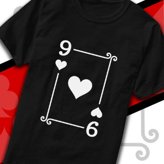 Speelkaarten Costume Nine Kaart 9 van het hart T-shirt