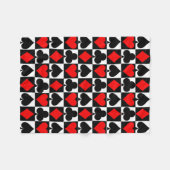 Speelkaarten Fleece Deken (Voorkant (Horizontaal))