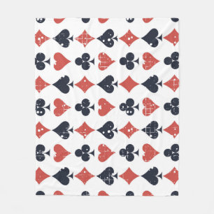 Speelkaarten: Grunge Abstract Pattern Fleece Deken