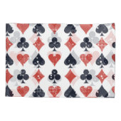 Speelkaarten: Grunge Abstract Pattern Kussensloop (Achterkant)