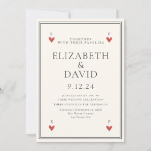 speelkaarten harten Eenvoudig huwelijk Kaart