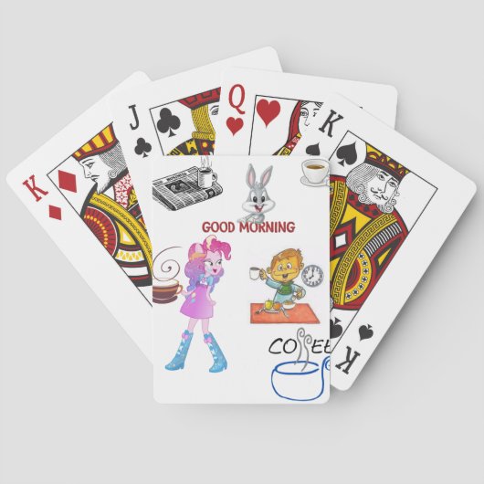 Speelkaarten koffie thee mok voor haar (Achterkant)