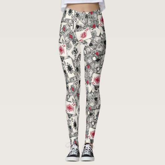 speelkaarten leggings (Voorkant)
